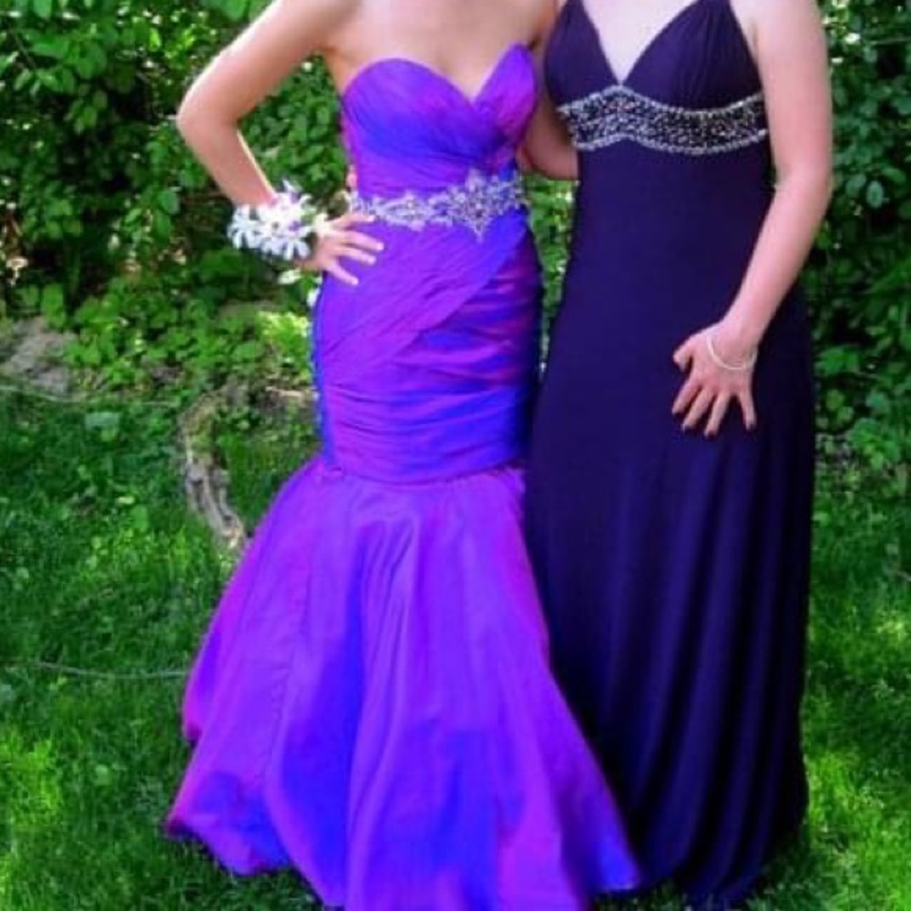 Purple Mermaid Prom Dress